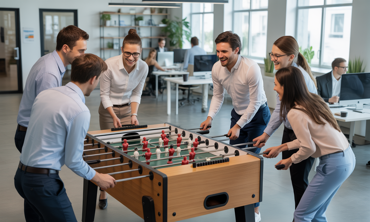 découvrez comment le baby-foot au bureau peut devenir un outil ludique efficace pour renforcer la cohésion d'équipe et stimuler la productivité au travail.